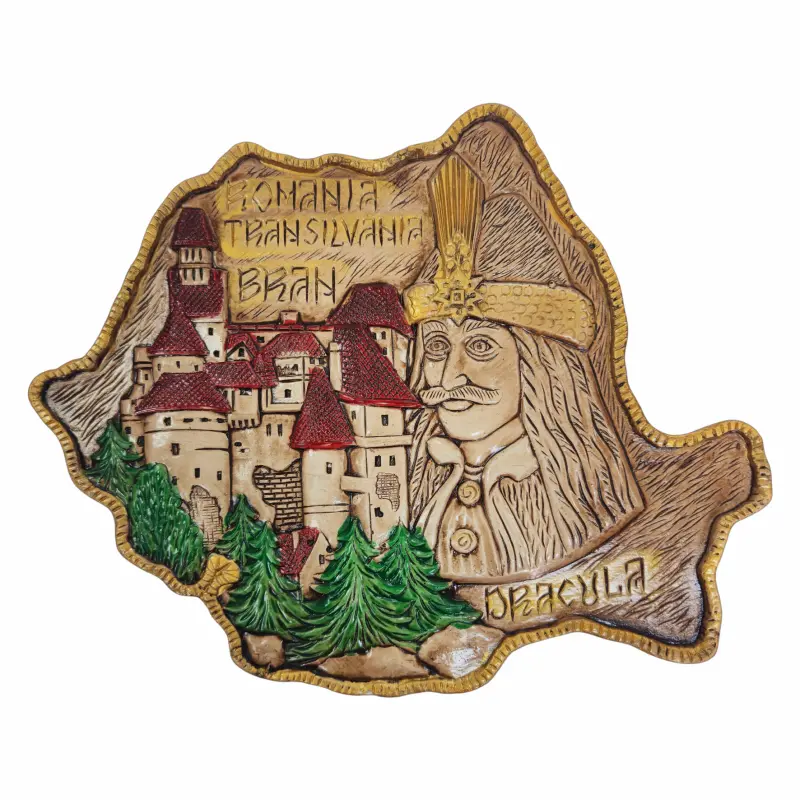 Placheta ipsos romania, suvenir gift shop, 16x24x2.5 cm, model es9669 b